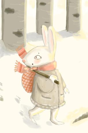 Bunny in snow